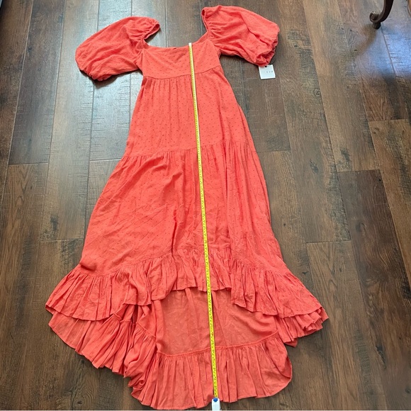 KLEID coral asymmetrical hem maxi dress, size M, NWT - Picture 9 of 16
